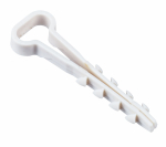 Дюбель-хомут 5х8мм плоск. каб. нейл. белый (25шт/упак) IEK