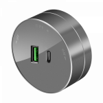 Розетка 2гн USB+USB typeА+ typeС  графит 18Вт, 5В/3А MultiTrack Systeme Electric (1)