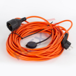 Силовой удлинитель  в бухте 1 р-ка ПВС 2х1мм2 10А 2200Вт 20м б/з IP44 PLEXUP