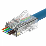 Коннектор RJ45 CAT6 (8P8C) неэкранированный под диаметр проводника в изоляции 1,1 мм Коннектор RJ45 CAT6 (8P8C) неэкранированный под диаметр проводника в изоляции 1,1 мм