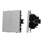 Механизм выключателя двухклавишный непроходной LED SWT-NOBE-MK02-SFPL-L-IS (230V, 10A) (Arlight, Никель) Механизм выключателя двухклавишный непроходной LED SWT-NOBE-MK02-SFPL-L-IS (230V, 10A) (Arlight, Никель)