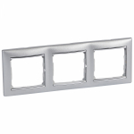 Рамка 3гн алюминий/серебряный штрих Valena Legrand  (1/2)