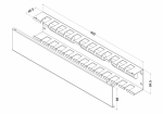 Hyperline CM-2U-MLF-COV Кабельный организатор металлический с крышкой, 19", 2U