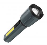 Фонарь акк. КОСМОС KOC124Lit 3Вт LED+5Вт COB Li-ion18650 1200mAh zoom ABS-пл USB шнур (1/25/100)
