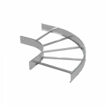 Угол лестничный горизонтальный 90 градусов 50х1000, толщ. 3 мм, R300, в комплекте с крепёжными элементами, необходимыми для монтажа, алюминий Угол лестничный горизонтальный 90 градусов 50х1000, толщ. 3 мм, R300, в комплекте с крепёжными элементами, необходимыми для монтажа, алюминий