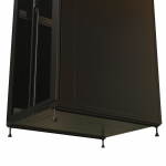 WRline Шкаф напольный 19-дюймовый, 42U, 2055x800х1000 мм (ВхШхГ), передняя и задняя распашные перфорированные двери (75%), цвет черный (RAL 9004) (раз
