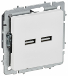 BRITE Роз. USB A+A 3,1А РЮ10-1-БрАБ а/б IEK BRITE Роз. USB A+A 3,1А РЮ10-1-БрАБ а/б IEK