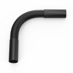 Поворот гибкий гофрированный чёрный d20 мм (10шт/420шт уп/кор) Промрукав