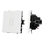 ARL NOBE Выключатель 2 кл подсветка софт-тач белый кварц SWT-MK02-SFPL-L-WH (250V, 10A) (Arlight, -) ARL NOBE Выключатель 2 кл подсветка софт-тач белый кварц SWT-MK02-SFPL-L-WH (250V, 10A) (Arlight, -)