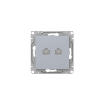 Механизм розетки RJ45 - 2шт, (cat5), алюминий Эпика EKF
