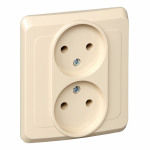 Розетка 2гн без З/К с/у крем 16А Этюд Schneider Electric  (1/20)