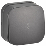 GLORY Выключ. 1-кл. прох. о/у 10А ВСп10-1-0-ХСм сталь м. IEK