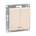 Механизм выключателя, двухклавишный, с подсветкой, кремовый Эпика EKF Механизм выключателя, двухклавишный, с подсветкой, кремовый Эпика EKF