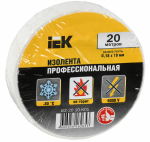 Изолента белая 19/20м IEK (1/10/200)