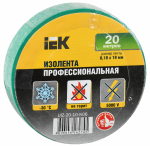 Изолента зеленая 19/20м IEK (1/10/200)