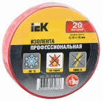 Изолента красная 19/20м IEK (1/10/200)