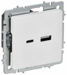 BRITE Роз. USB A+C 18Вт РЮ11-1-БрАБ а/б IEK BRITE Роз. USB A+C 18Вт РЮ11-1-БрАБ а/б IEK