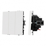 ARL NOBE Выключатель 3 кл софт-тач белый кварц SWT-MK03-SFPL-WH (250V, 10A) (Arlight, -) ARL NOBE Выключатель 3 кл софт-тач белый кварц SWT-MK03-SFPL-WH (250V, 10A) (Arlight, -)