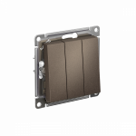 Выключатель 3кл с/у мокко механизм AtlasDesign Systeme Electric