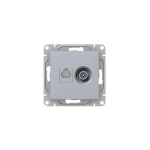 Механизм розетки TV+RJ45 (cat5), алюминий Эпика EKF