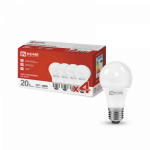 Лампа светодиодная LED-A60-VC 4PACK 20Вт 230В Е27 4000К 1900Лм (4шт./упак) IN HOME Лампа светодиодная LED-A60-VC 4PACK 20Вт 230В Е27 4000К 1900Лм (4шт./упак) IN HOME