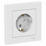 Розетка 1гн с З/К шторки с/у белый в сборе 16А AtlasDesign Systeme Electric