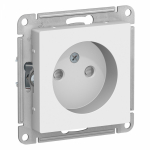 Розетка 1гн без З/К шторки с/у белый механизм 16А AtlasDesign Systeme Electric