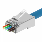 Коннектор RJ45 CAT6 (8P8C) экранированный под диаметр проводника в изоляции  1,2 мм