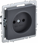 Розетка 1гн без З/К с/у графит механизм 10А РС10-1-0-БрГ BRITE IEK (1/10/100)