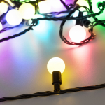 Светодиодная гирлянда ARD-BALL-PRO-D23-10000-BLACK-80LED RGB (230V, 7W)