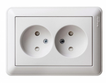 Розетка 2гн без З/К шторки с/у белый в сборе 16А W59 Schneider Electric  (1/12)