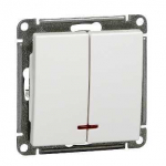 Выключатель 2кл с подсв с/у белый механизм W59 Systeme Electric (1/10) Выключатель 2кл с подсв с/у белый механизм W59 Systeme Electric (1/10)