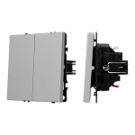 ARL NOBE Выключатель 2 кл софт-тач никель SWT-MK02-SFPL-IS (250V, 10A) (Arlight, -) ARL NOBE Выключатель 2 кл софт-тач никель SWT-MK02-SFPL-IS (250V, 10A) (Arlight, -)