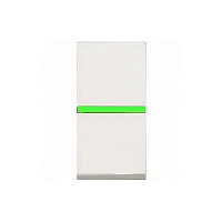 Выкл 1-клавиш. с подсветкой LED мех-м с накладкой 16А 220-250В с/у белый глянц. IP20 ABB Zenit