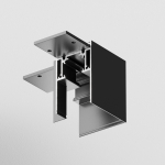 Угловой коннектор Gravity накладной черный