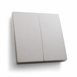 Выключатель дистанционного управления 230V 500W двухклавишный, TM82, серебро