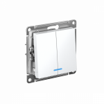 Выключатель 2кл с подсв с/у белый механизм AtlasDesign Systeme Electric (1/20) Выключатель 2кл с подсв с/у белый механизм AtlasDesign Systeme Electric (1/20)