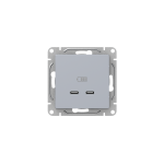 Механизм розетки USB-C - 2шт, алюминий Эпика EKF