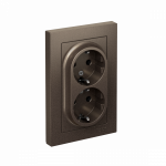 Розетка 2гн с З/К с/у мокко в сборе 16А AtlasDesign Systeme Electric (1/6)