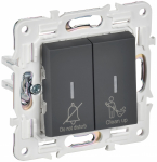 SKANDY Выключ. 2-кл. с инд. отел. 10А SK-V16G граф. IEK SKANDY Выключ. 2-кл. с инд. отел. 10А SK-V16G граф. IEK