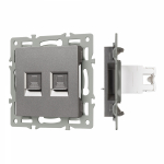 Механизм компьютерной розетки двойной SCT-MPC2-PL-GR (RJ-45, CAT6) (Arlight, -) Механизм компьютерной розетки двойной SCT-MPC2-PL-GR (RJ-45, CAT6) (Arlight, -)
