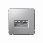 ARTGALLERY РОЗЕТКА двойная компьютерная RJ45+RJ45, кат. 5е, механизм, АЛЮМИНИЙ ARTGALLERY РОЗЕТКА двойная компьютерная RJ45+RJ45, кат. 5е, механизм, АЛЮМИНИЙ