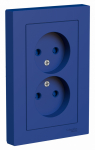 Розетка 2гн без З/К шторки с/у аквамарин в сборе 16А AtlasDesign Systeme Electric