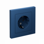 Розетка 1гн с З/К шторки с/у аквамарин в сборе 16А AtlasDesign Systeme Electric Розетка 1гн с З/К шторки с/у аквамарин в сборе 16А AtlasDesign Systeme Electric