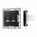 Механизм компьютерной розетки двойной SCT-MPC2-PL-BK (RJ-45, CAT6) (Arlight, -) Механизм компьютерной розетки двойной SCT-MPC2-PL-BK (RJ-45, CAT6) (Arlight, -)