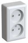 Розетка 2гн без З/К шторки о/у белый 16А IP20 Хит Systeme Electric  (1/112)