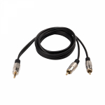 Шнур 3,5 Stereo Plug - 2RCA Plug 1,5м (GOLD) металл REXANT (10/10/100)