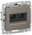 IEKVALENA Роз. комп. 2-ая RJ45 кат.6 UTP 6945321 капуч. IEK IEKVALENA Роз. комп. 2-ая RJ45 кат.6 UTP 6945321 капуч. IEK