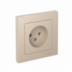Розетка 1гн без З/К с/у песочный в сборе 16А AtlasDesign Systeme Electric Розетка 1гн без З/К с/у песочный в сборе 16А AtlasDesign Systeme Electric