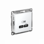 Розетка 1гн USB C с/у лотос механизм высокоскор.заряд. QC PD AtlasDesign Systeme Electric